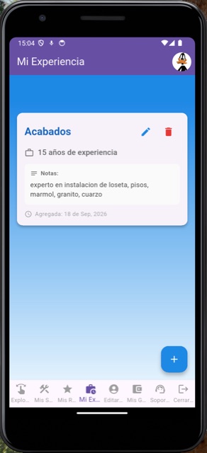Registra tu experiencia