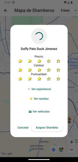 Pantalla para elegir un Shambero y ver su perfil